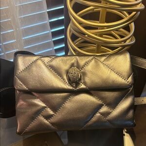 Kurt Geiger Metallic Quilted Clutch